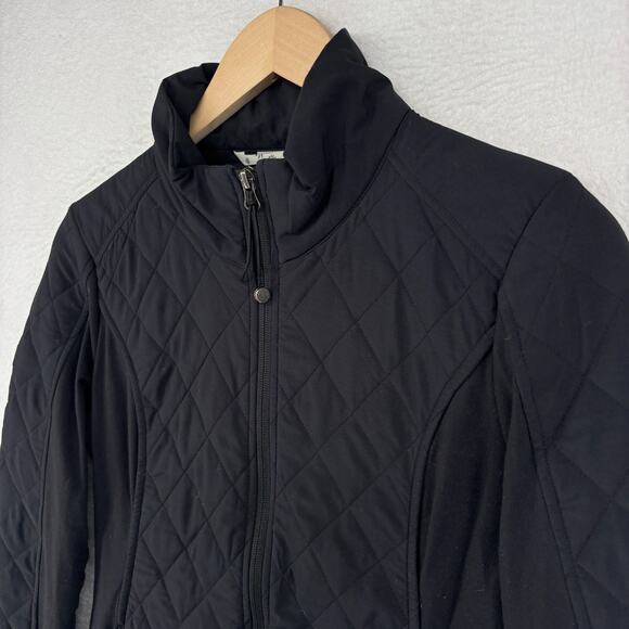 ATHLETA Jacket S Upside Quilted Full Zip Outdoor Athleisure Stretch Black - Picture 6 of 16